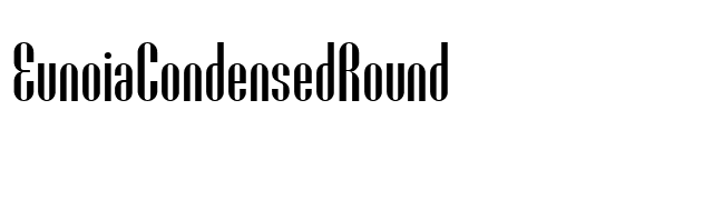 EunoiaCondensedRound font preview