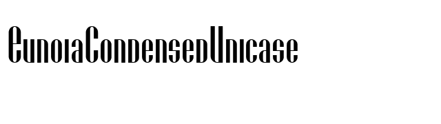 EunoiaCondensedUnicase font preview