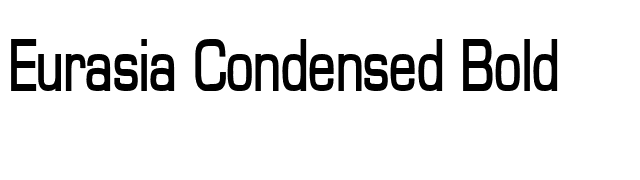 Eurasia Condensed Bold font preview