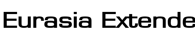 Eurasia Extended Bold font preview