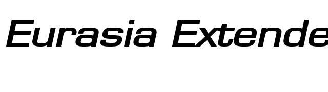 Eurasia Extended BoldItalic font preview