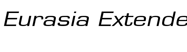 Eurasia Extended Italic font preview