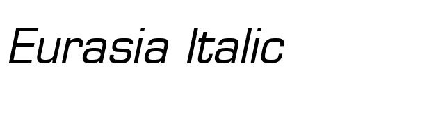 Eurasia Italic font preview