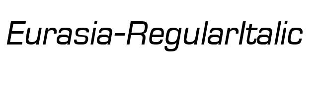 Eurasia-RegularItalic font preview