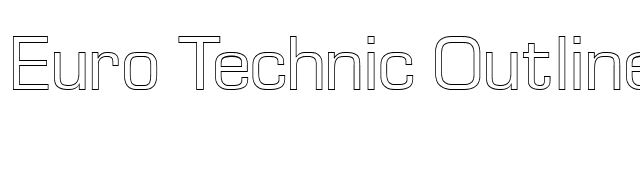 Euro Technic Outline Regular font preview