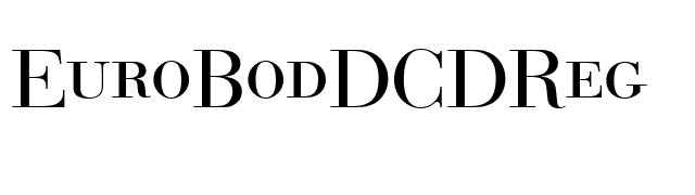 EuroBodDCDReg font preview