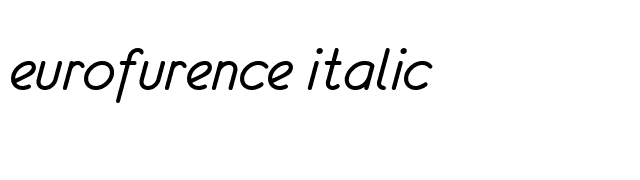 eurofurence italic font preview
