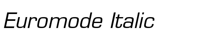 Euromode Italic font preview