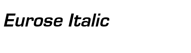 Eurose Italic font preview