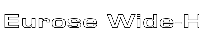 Eurose Wide-Hollow font preview