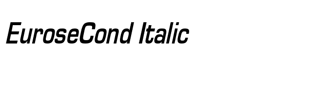 EuroseCond Italic font preview