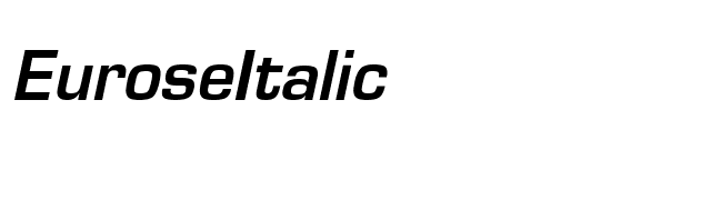 EuroseItalic font preview