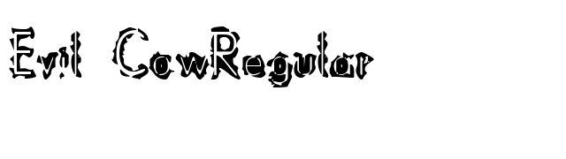 Evil CowRegular font preview