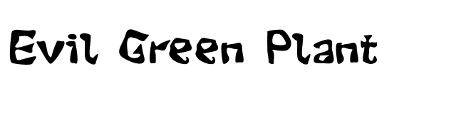 Evil Green Plant font preview