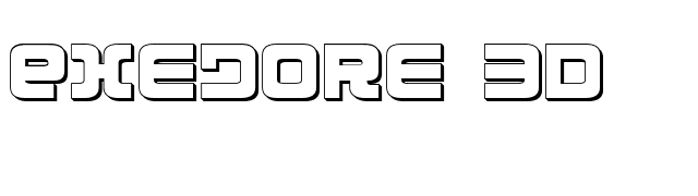 Exedore 3D font preview