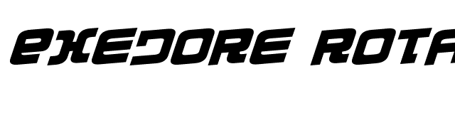 Exedore Rotalic font preview