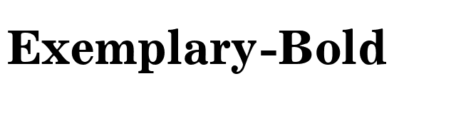 Exemplary-Bold font preview