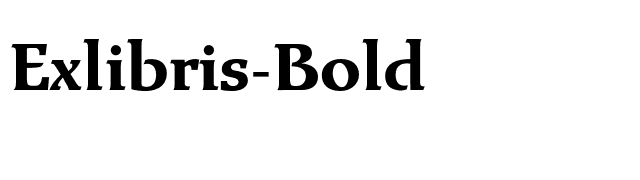 Exlibris-Bold font preview