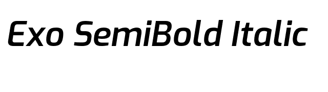 Exo SemiBold Italic font preview