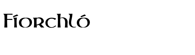 Fíorchló font preview