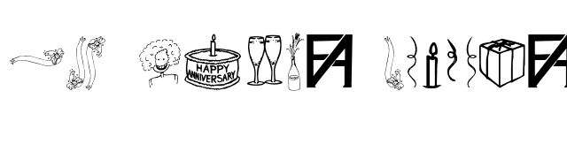 FAD Omega Birthday Bats font preview