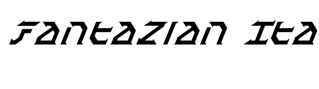 Fantazian Italic font preview