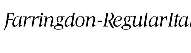 Farringdon-RegularItalic font preview