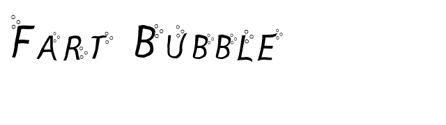 Fart Bubble font preview