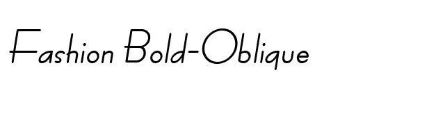 Fashion Bold-Oblique font preview