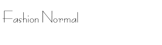 Fashion Normal font preview