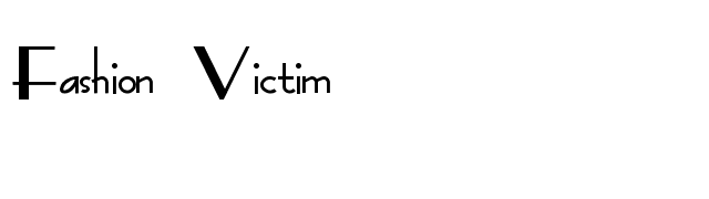 Fashion Victim font preview