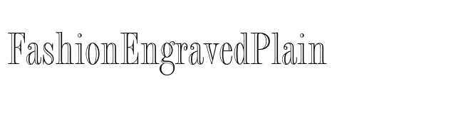 FashionEngravedPlain font preview