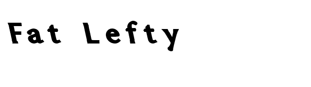 Fat Lefty font preview