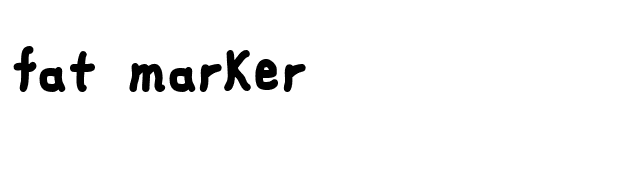 fat marker font preview