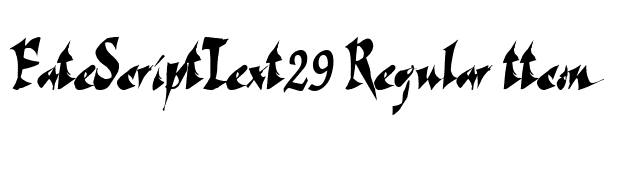 FateScriptText29 Regular ttcon font preview