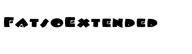 FatsoExtended font preview