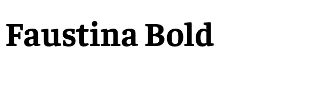 Faustina Bold font preview