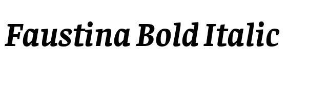 Faustina Bold Italic font preview