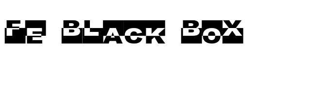 FE Black Box font preview