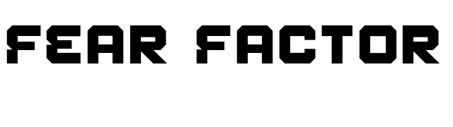 Fear Factor font preview