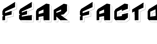 Fear Factor '3D' font preview