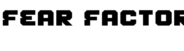 Fear Factor Black font preview