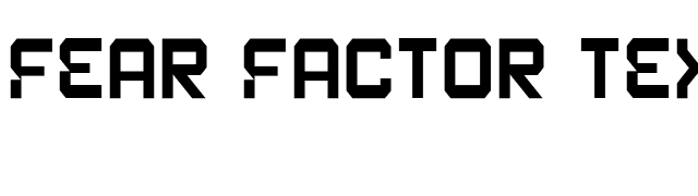 Fear Factor Text font preview