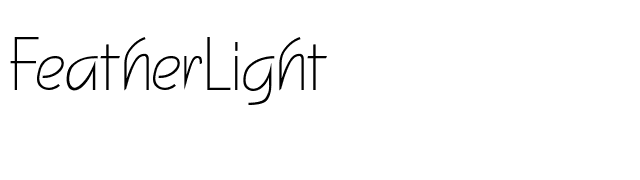 FeatherLight font preview