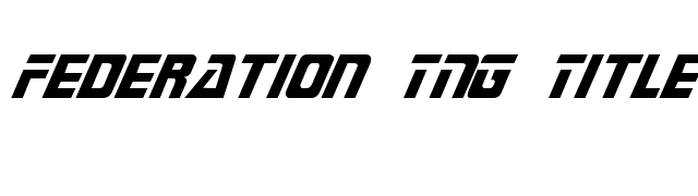 Federation TNG Title font preview