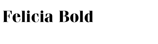 Felicia Bold font preview