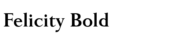 Felicity Bold font preview