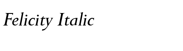 Felicity Italic font preview