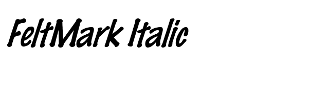 FeltMark Italic font preview