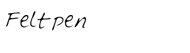 Feltpen font preview